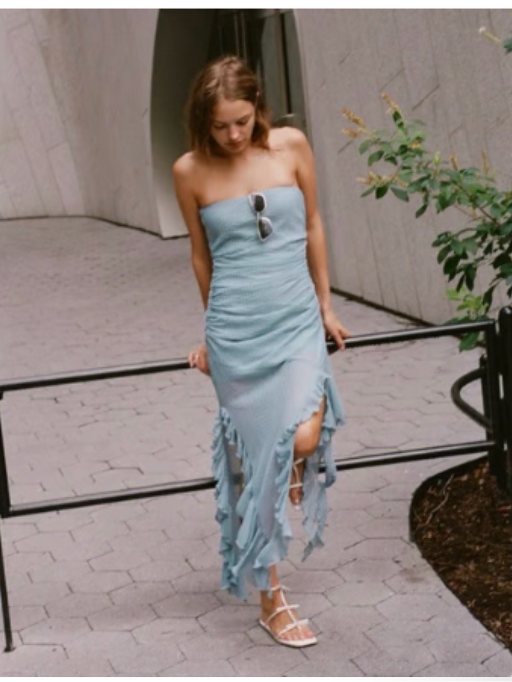 Zara Light blue Sleeveless Dress